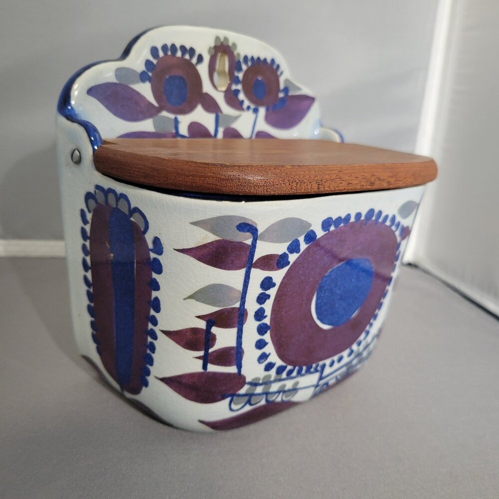 Aluminia Tenera Salt Box by Kari Christensen -Pre-Royal Copenhagen